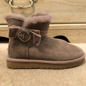 UGG Karlie Brooch bling suede boots